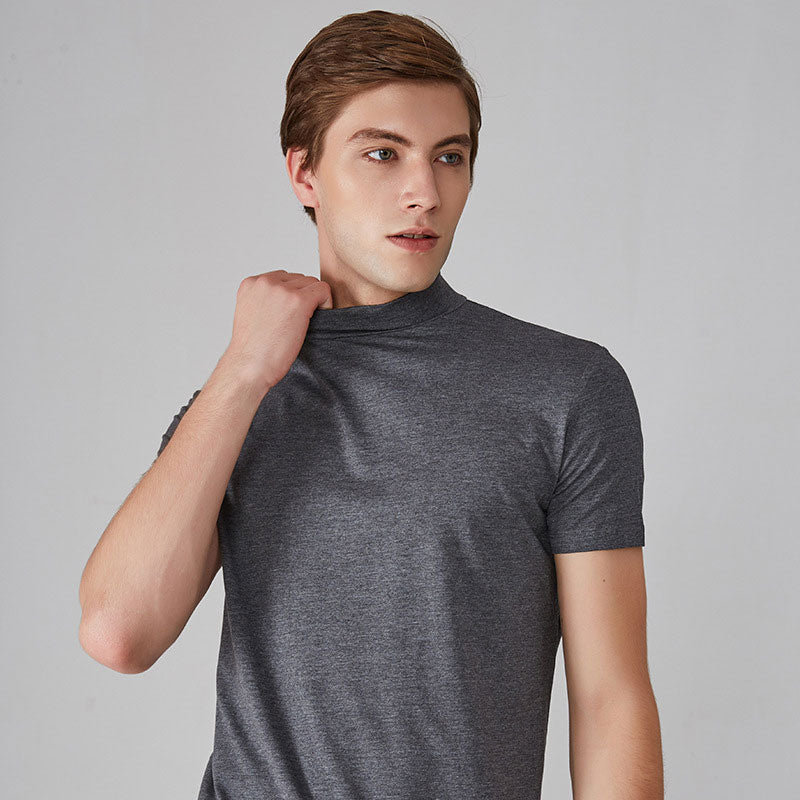 T-shirt à col montant pour homme-2